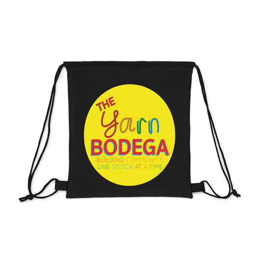 The Yarn Bodega Logo Drawstring Bag - Black
