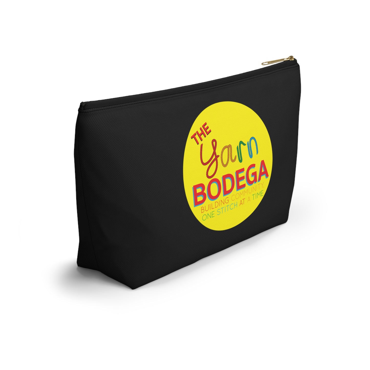 The Yarn Bodega Logo Notion Pouch w T-bottom - Black