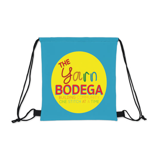 The Yarn Bodega Logo Drawstring Bag - Turquoise