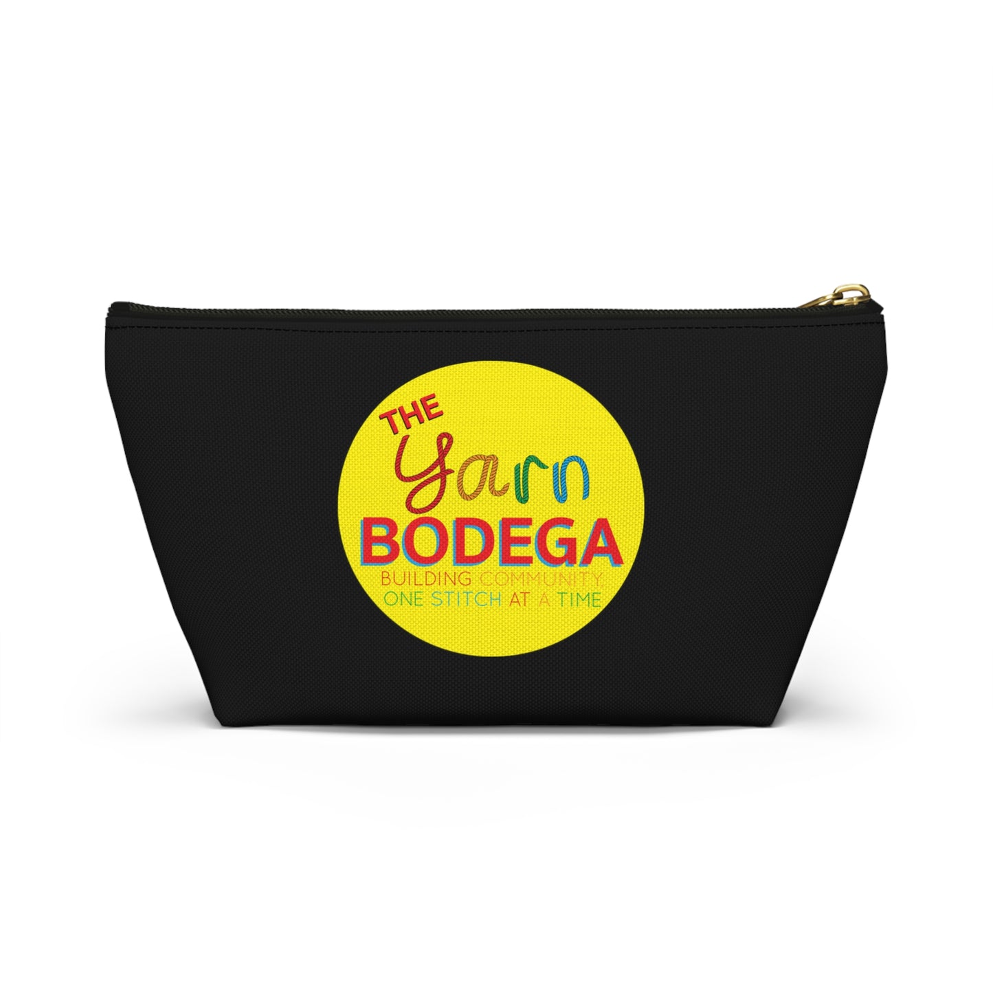 The Yarn Bodega Logo Notion Pouch w T-bottom - Black