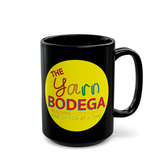 The Yarn Bodega Logo Mug - Black - 15oz