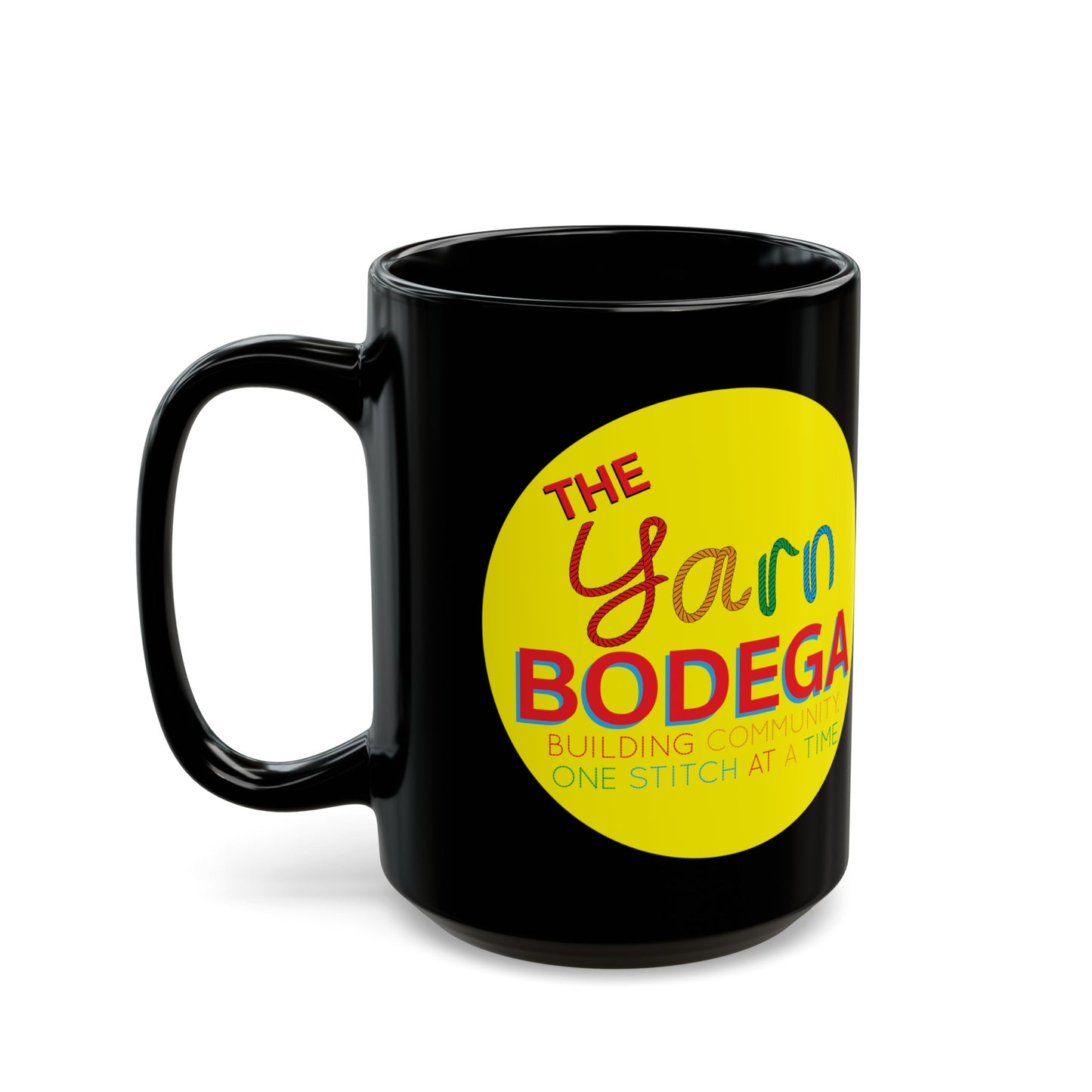 The Yarn Bodega Logo Mug - Black - 15oz