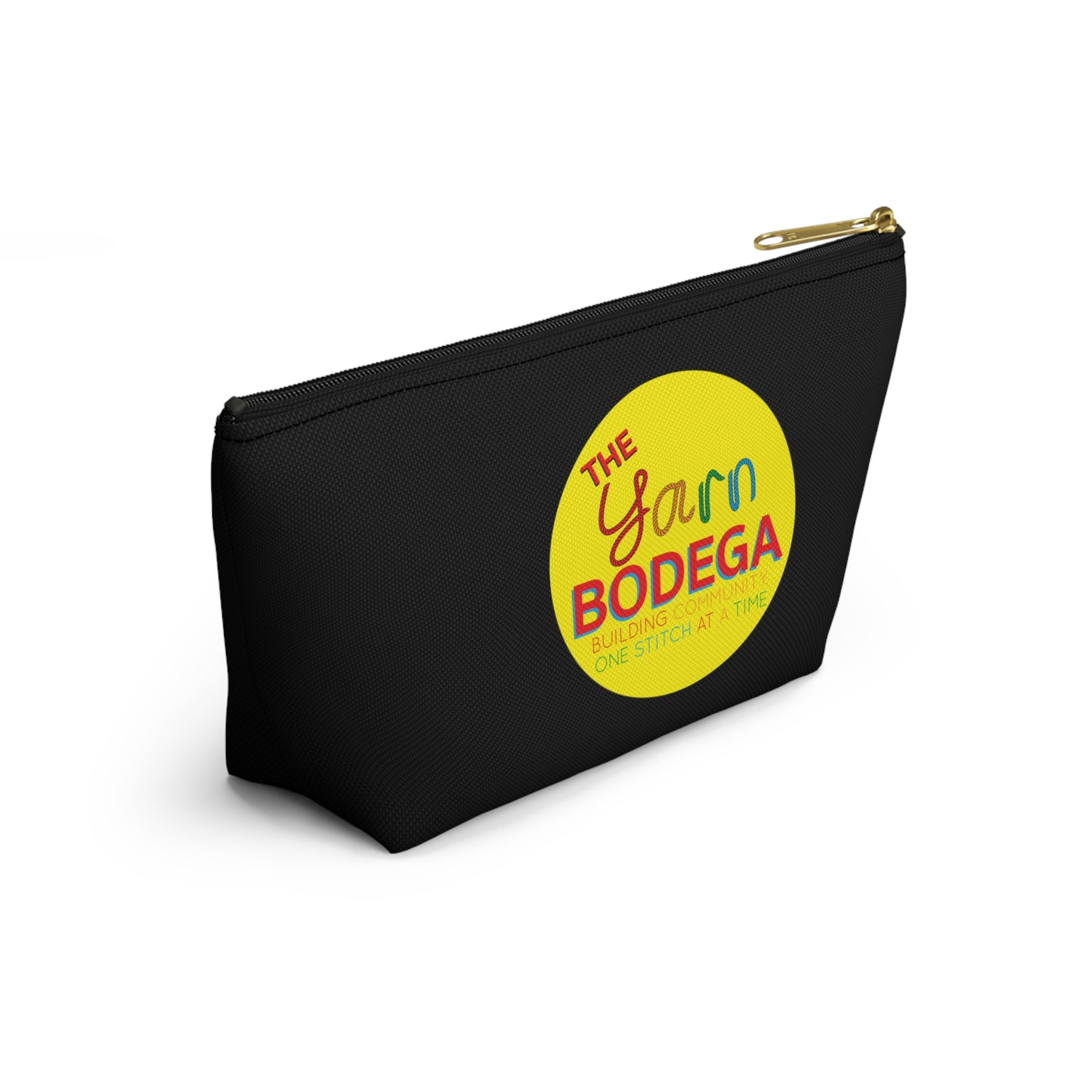 The Yarn Bodega Logo Notion Pouch w T-bottom - Black