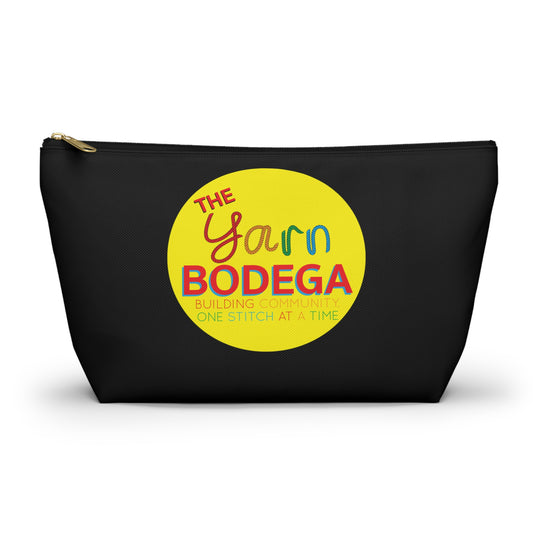 The Yarn Bodega Logo Notion Pouch w T-bottom - Black