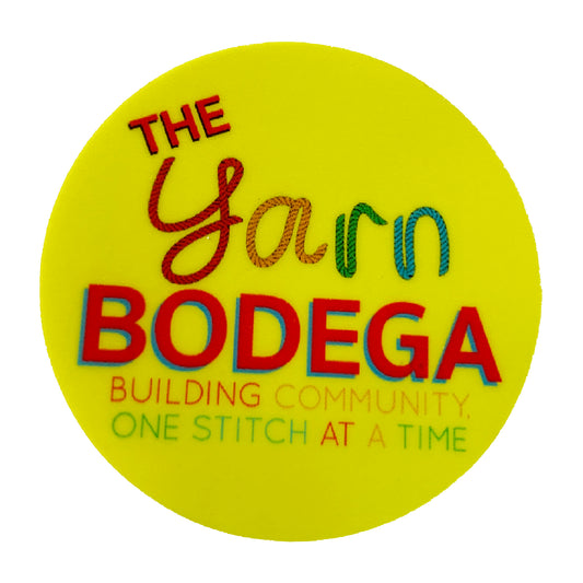 Pegatina con el logotipo de The Yarn Bodega, redonda de 2"